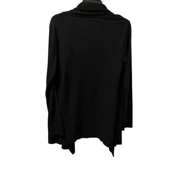 Coldwater Creek Black Open Front Cardigan Jacket Sz M 10-12 sweater cardigan - Picture 9 of 12